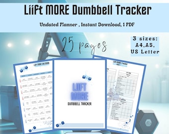 Lift MORE Dumbbell Trackers - UNIQUE and SIMPLIFIED! | Printable Beachbody Fitness Planner Pdf |