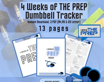 4 Weeks of Prep Beachbody Workout Tracker: Fitness Planner PDF (Digital Download)