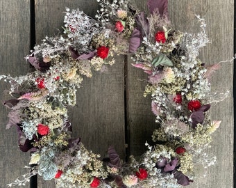 100% NATURAL | Dried flower wreath | All natural | BOHO decor | Sustainable | Winter Decor | Biodegradable