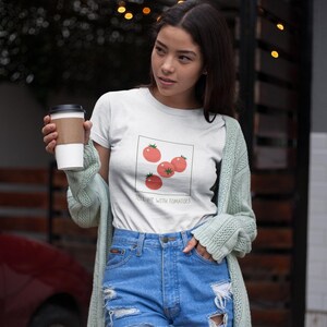 Tomato Shirt Tomatoes Shirt Tomato Gift Vegetable Shirt Locally Grown Culinary Shirt Cottage Core Clothes Cutecore Womensclothing