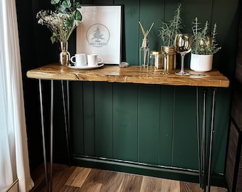 Narrow Entryway Table | Console Table | Sofa Table | Rustic Wood Table | Behind the Couch Console Table | Entryway Organization | Hallway