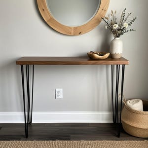 Narrow Entryway Table | Console Table | Sofa Table | Rustic Wood Table | Behind the Couch Console Table | Entryway Organization | Hallway