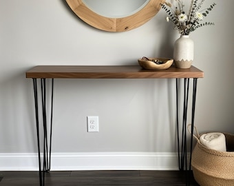 Narrow Entryway Table | Console Table | Sofa Table | Rustic Wood Table | Behind the Couch Console Table | Entryway Organization | Hallway