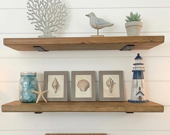 Floating Shelves – Rustic Wood Wall Shelves for Kitchen or Bathroom