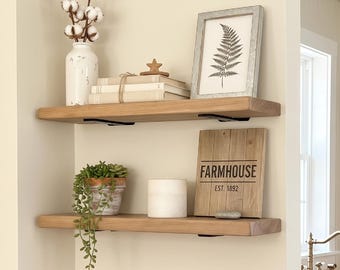 Heavy Duty Narrow Floating Shelves - 5" to 6" Depths