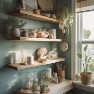 Heavy Duty Floating Shelves | Ledge Shelf | Rustic Shelves | Floating Wood Shelves for Kitchen | Book Shelves | Farmhouse Floating Shelf