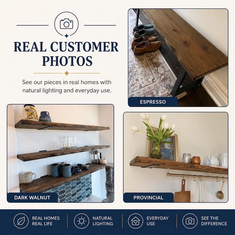 Floating Shelves - Rustic Heavy Duty Shelf