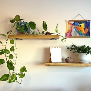 Heavy Duty Floating Shelves | Rustic Ledge Shelf | Custom Shelf | Floating Wood Shelves for Kitchen | Book Shelf | Farmhouse Floating Shelf