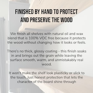 Handcrafted Live Edge Floating Shelves | Rustic Shelves | Floating Wood Shelves for Kitchen | Book Shelves image 8