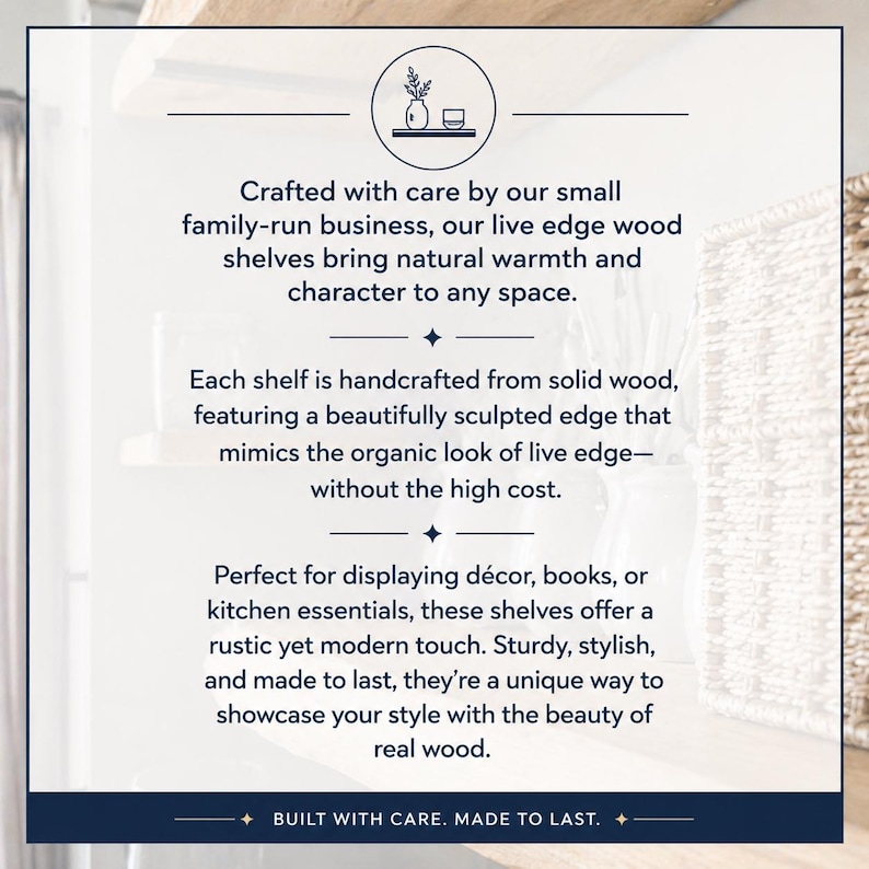 Floating Shelves - Rustic Heavy Duty Shelf