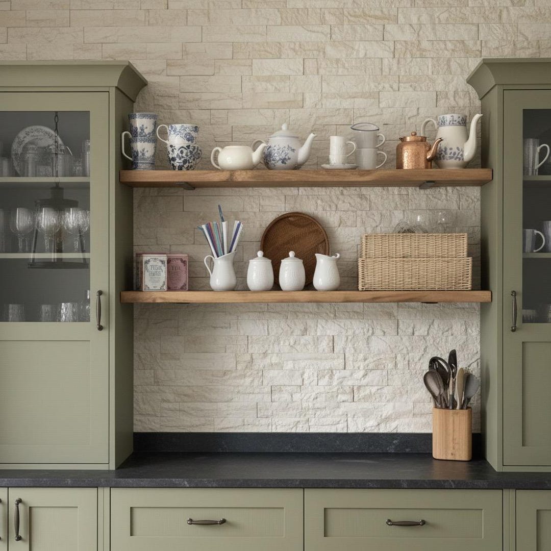 Rustic Wood Floating Shelves | Heavy Duty Farmhouse Kitchen Shelf - Etsy