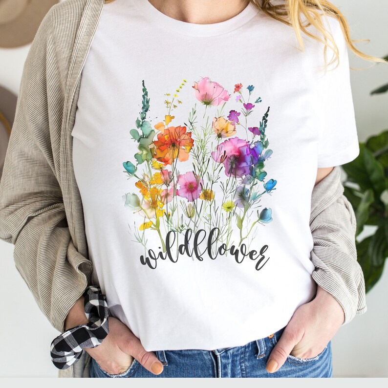 Wildflower Tshirt Design Png, Summer Floral Png, Spring Shirt Design ...
