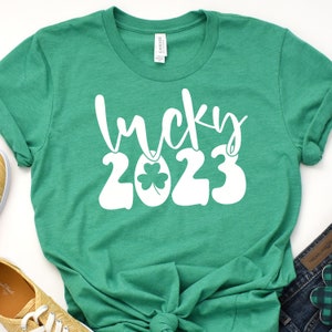 Lucky 2023 Clovers Svg St Patricks Sublimation Lucky Shamrock Png Irish svg Lucky svg Cricut Cut File St Pattys Day Shamrock Svg Paddys Day