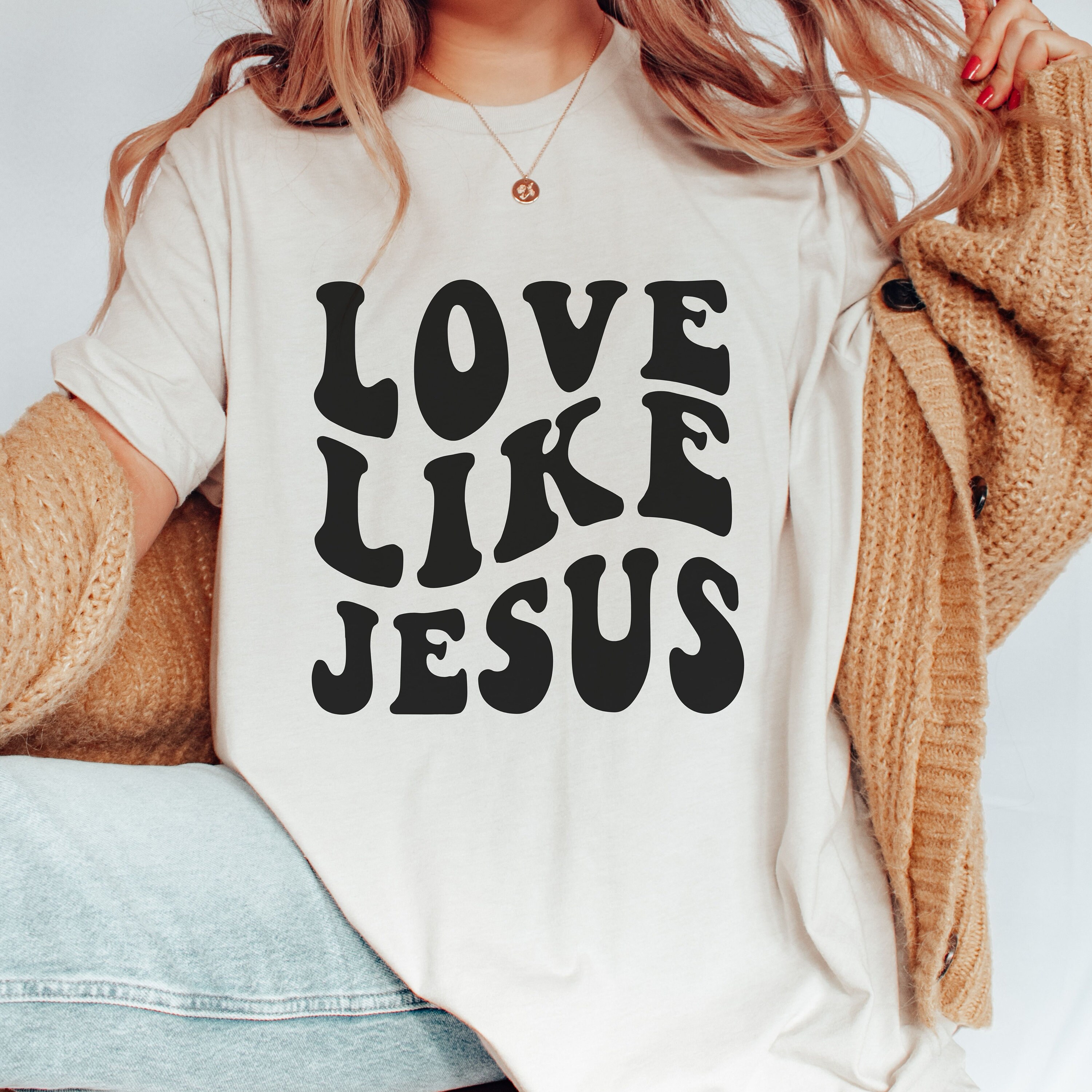 Love Like Jesus Svg Love Like Jesus Png Retro Christian Svg Bible Verse ...