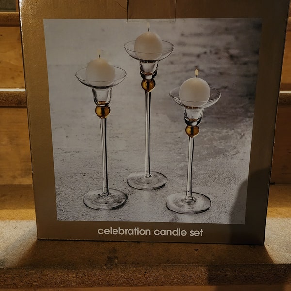 J.c. Penny home collection celebration candle set open box