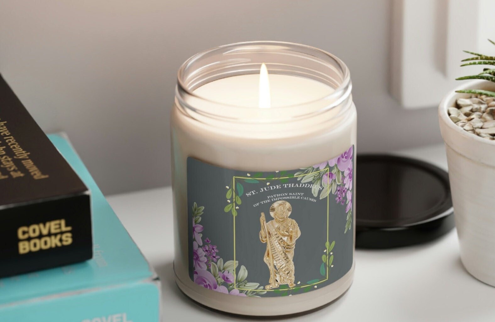 Catholic Saint Jude Prayer Candle, Catholic Women's Gift, Novena Candle