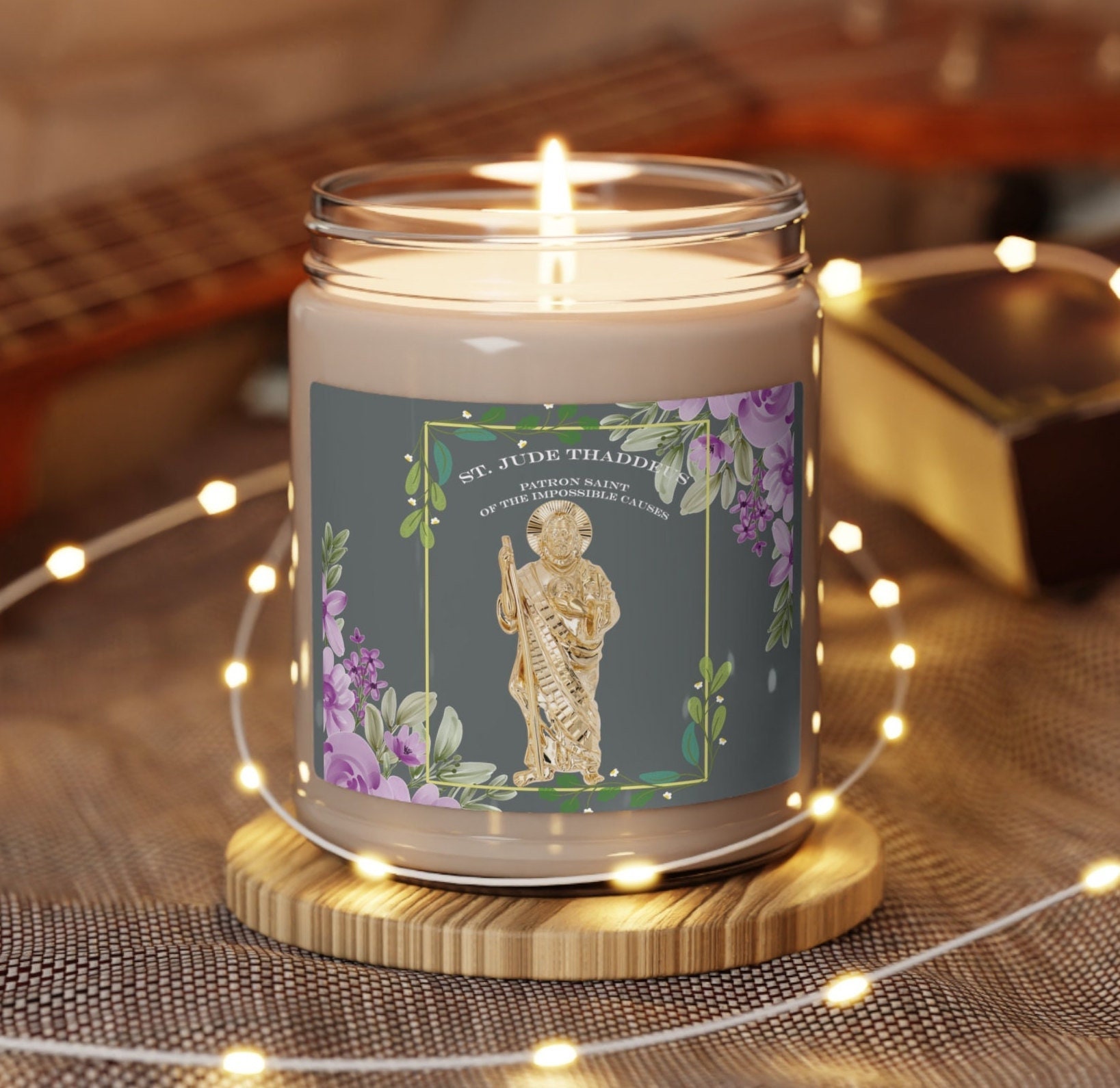 Catholic Saint Jude Prayer Candle, Catholic Women's Gift, Novena Candle