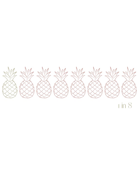 1 in 8 Infertility Pineapple PDG File Etsy