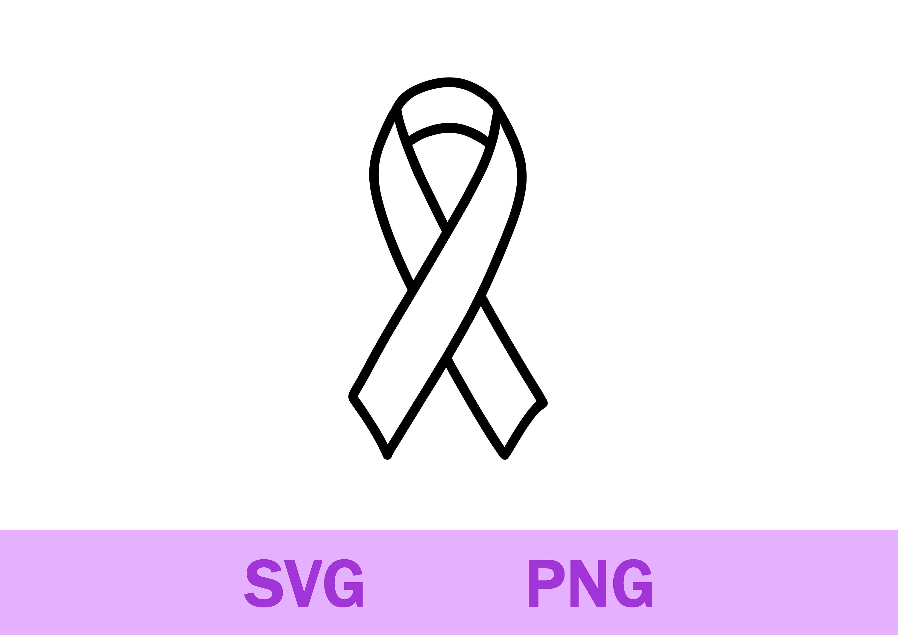Cancer Awareness Ribbon Svg, Awareness ribbon Svg Png, Cancer Awareness  Ribbon Clipart, Cricut Silhouette Cutting File, Digital Download