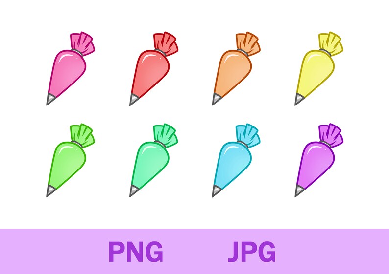 Piping Bag Png Jpg Icing Bag Png Jpg Piping Bag Clipart Png Etsy