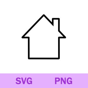 House Outline Svg Png, House Svg Png, House Clipart, Cricut Silhouette Cutting File, Download digitale