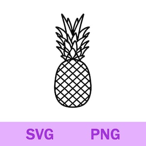 Pineapple Slice Svg Png, Pineapple Fruit Outline Svg Png, Pineapple Clipart, Cricut Silhouette Cutting File, Digital Download