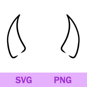 Demon Horns Svg Png, Devil Horns Svg Png, Demon Horns Clipart, Cricut Silhouette Cutting File, Descarga digital