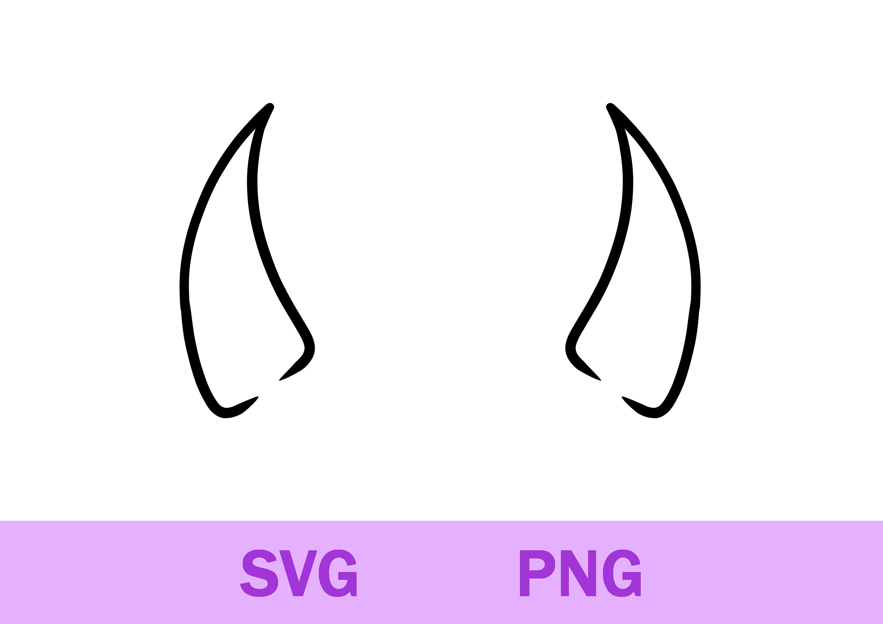 Demon Horns Svg Png, Devil Horns Svg Png, Demon Horns Clipart, Cricut