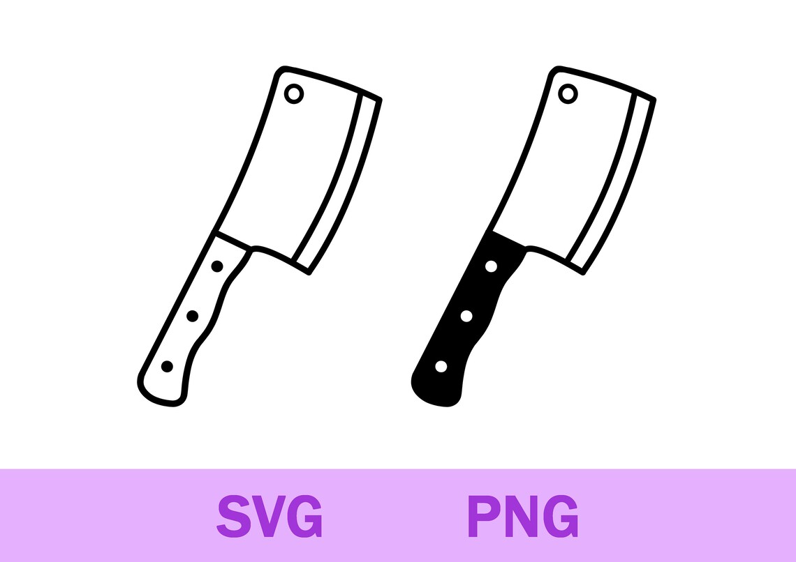 Meat Cleaver Svg Png, Butcher Knife Svg Png, Cleaver Clipart, Cricut