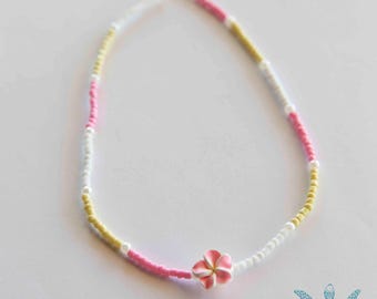 Plumeriahalsband, kusthalsband, havshalsband, kokosnötsflickahalsband, surfarflickahalsband