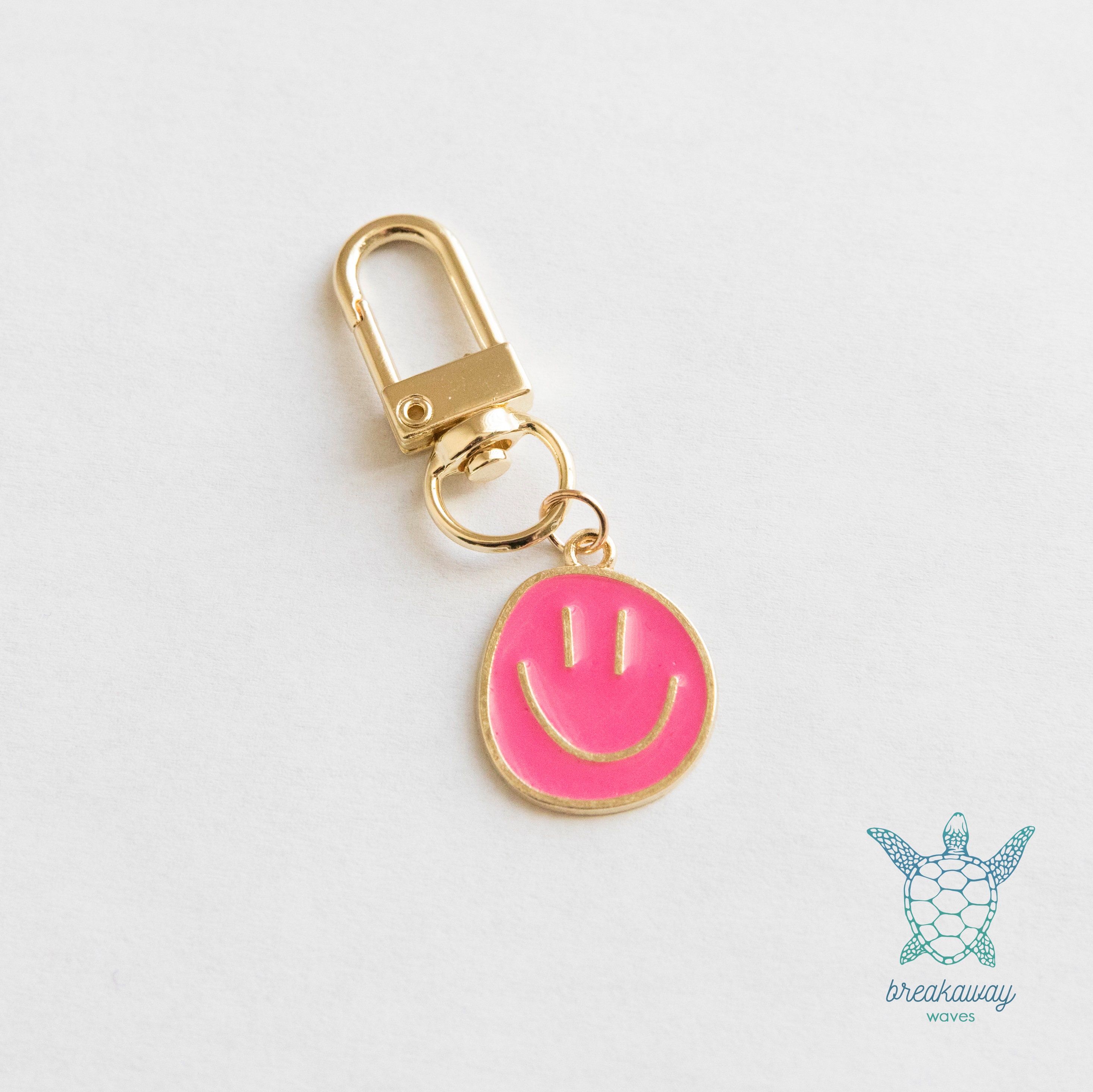 Winnie and Me Custom Happy Face Keychain with Name