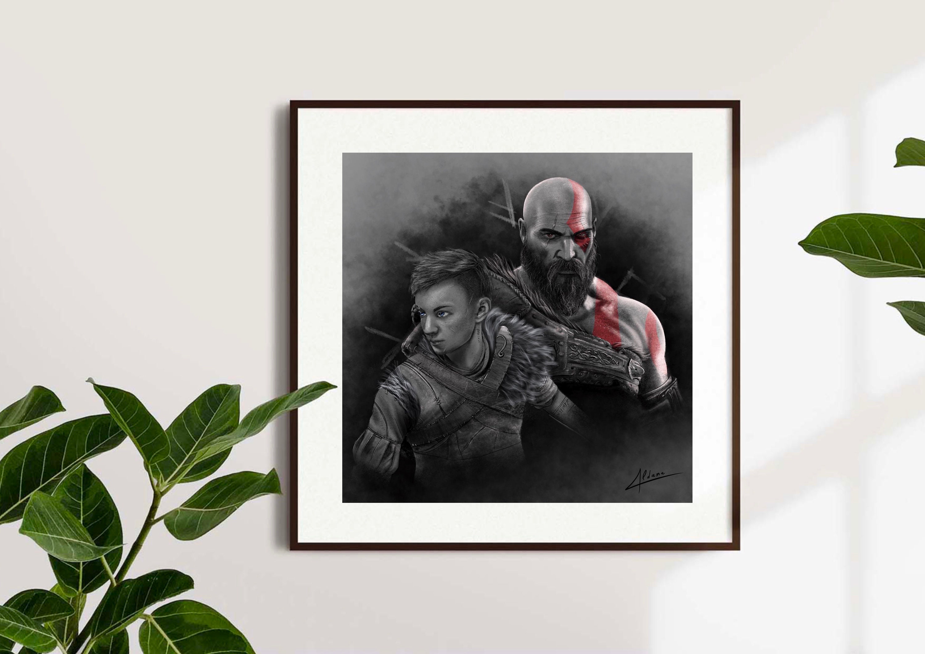 Illustration Kratos and Atreus GOD OF WAR Ragnarok - Etsy
