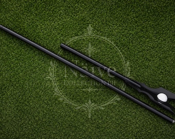 Handmade Black Detachable Cosplay Spear - Polearm Prop for Gaming/Fantasy Costumes
