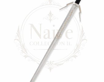 The Witcher's Silver Sword - Geralt of Rivia Replica - Handmade Stainless Steel Prop
