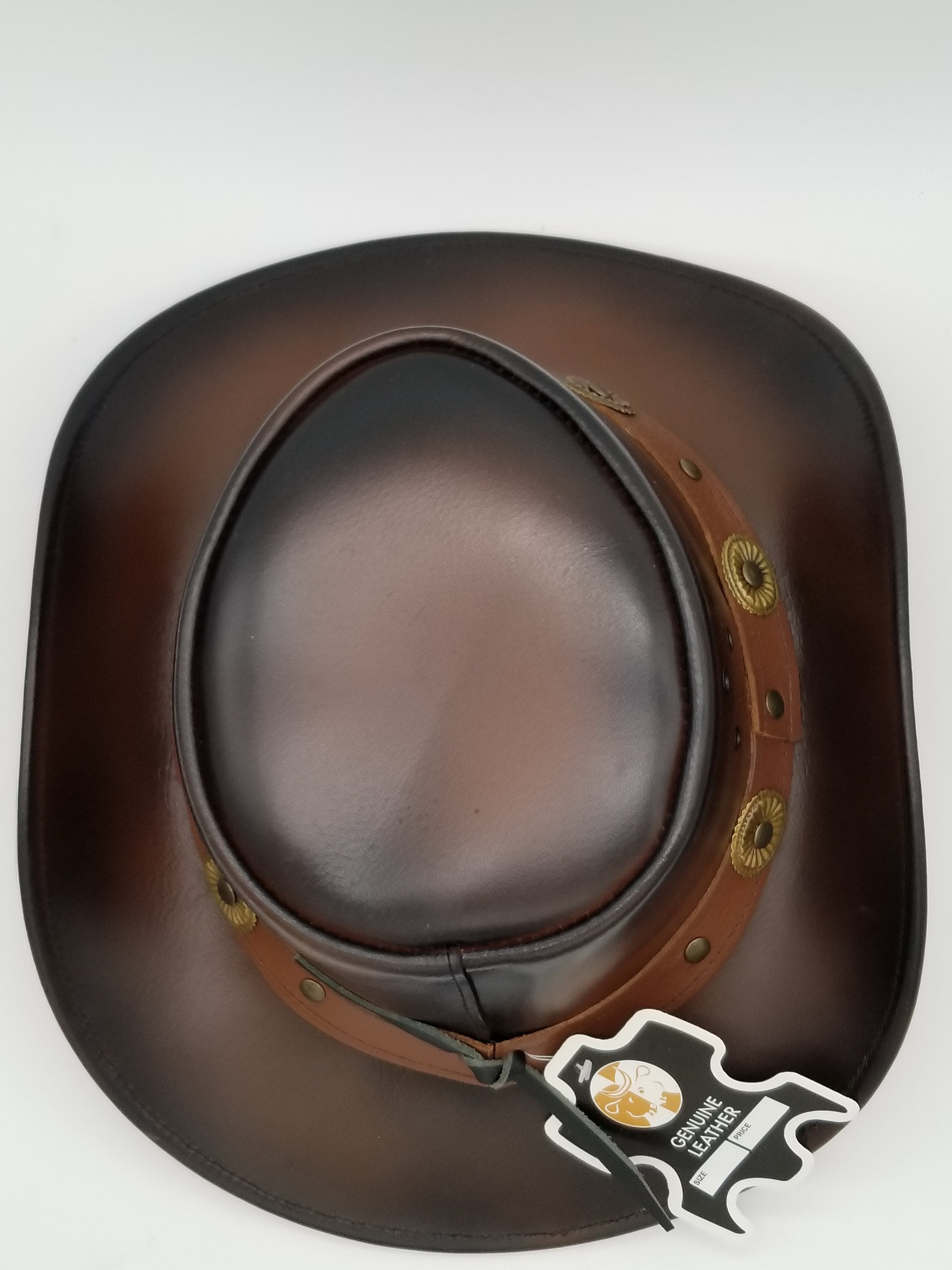 Distressed marble gold glazed Cowboy Hat w/Brown Leather Star concho Band unisex Distressed Leather Cowboy Hat: Braided Band Western Hat - Etsy main image 2