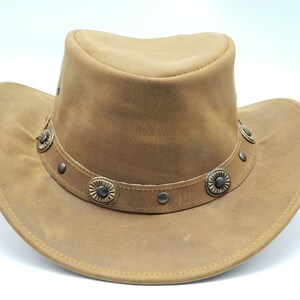 Cow Boy Hat / Genuine Cowhide Top Grain Leather Hat