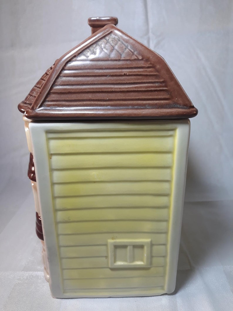 Vintage Ceramic Victorian Style House Cookie/tea/coffee Jar Etsy