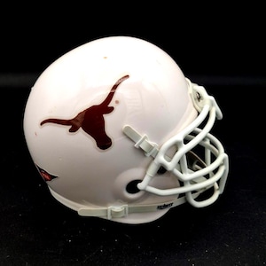 Miniature Texas Longhorn Football Helmet Schutt NCAA Collectible 5&quot; Tall Collegiate Football University of Texas Austin College Memorabilia
