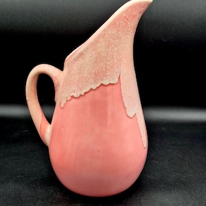 MCM Winart Pink Drip Glaze Pottery Pitcher: Oklahoma Vase