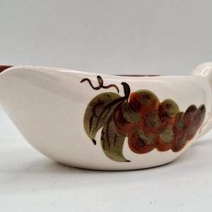 Stangl Pottery Gravy Boat: Orchard Song Grapes Design