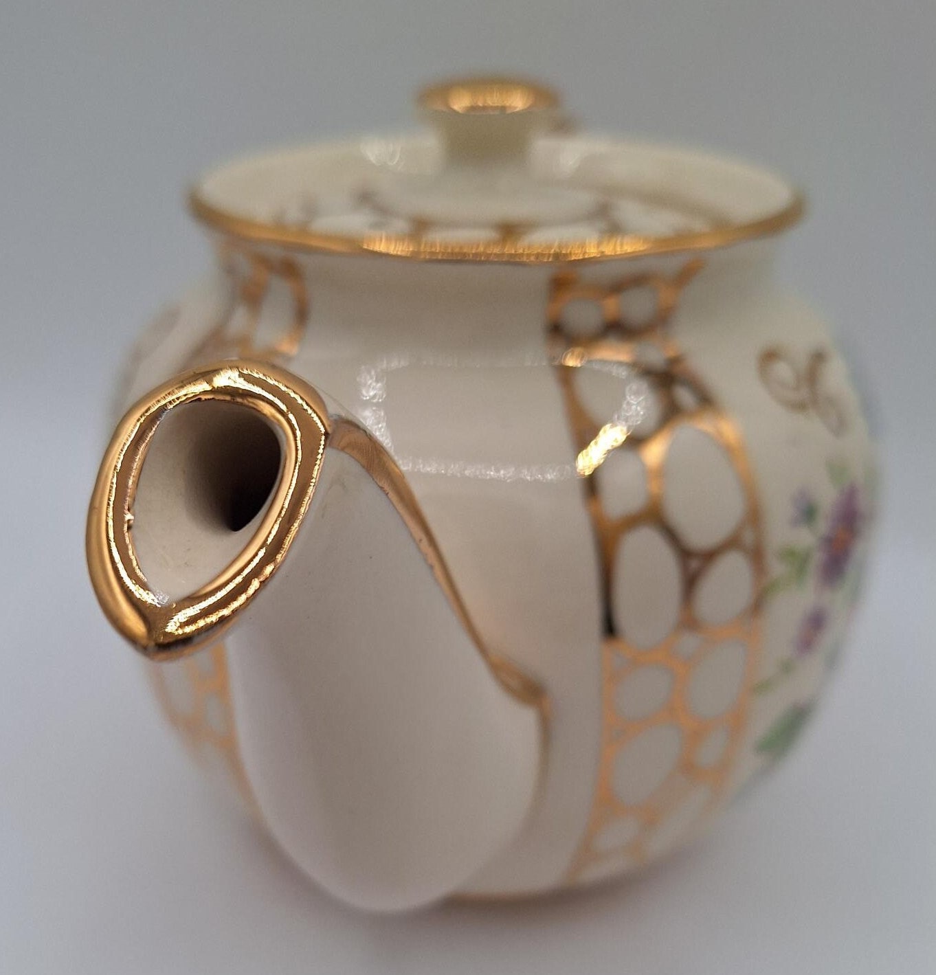 Vintage Sadler Rose Floral Chintz Teapot Numbered 1550 Made in England