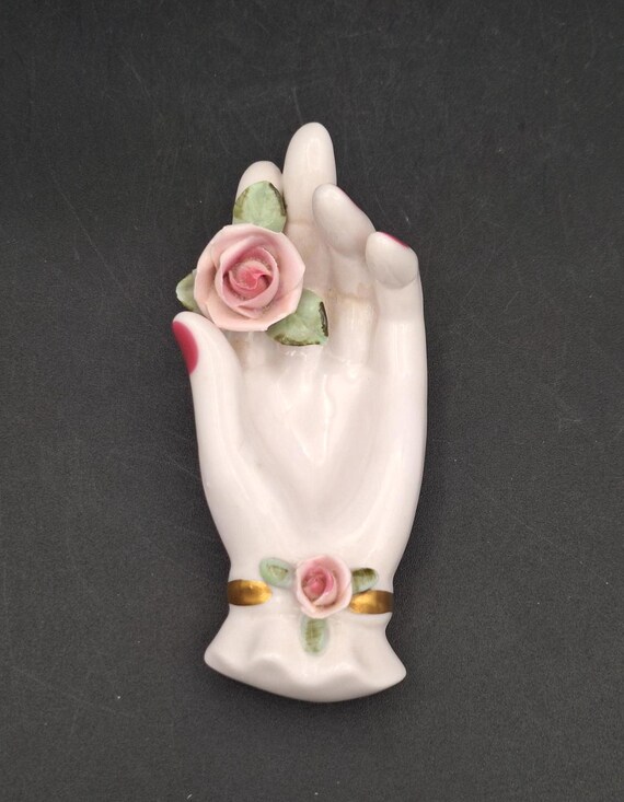 Lefton China Hand Painted 中皿5枚セット バラの花柄
