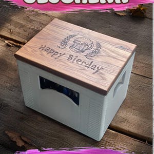 Seat board for a beer crate / beer crate seat / seat cushion as a gift for Father&#39;s Day or birthday,