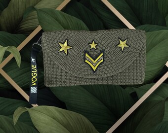 Vogue Army Green Clutch Bag, Hand Bags, Clutch Bags,Evening Bags,Summer Bags,Crochet Bolsas,Luxury Bags,Stylish Bags