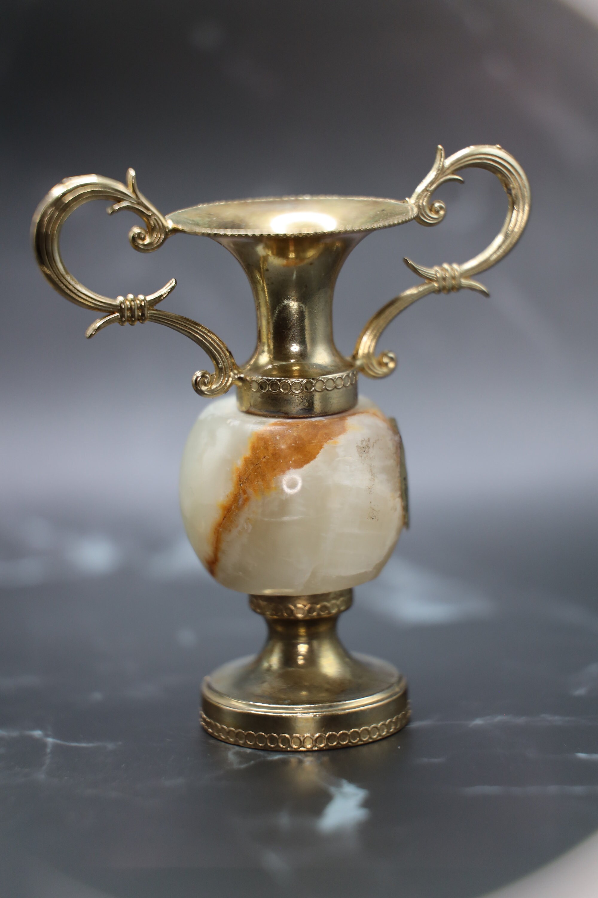 Vintage Marbled Onyx Mini Urn Vases Made in Italy Set of 2 Etsy