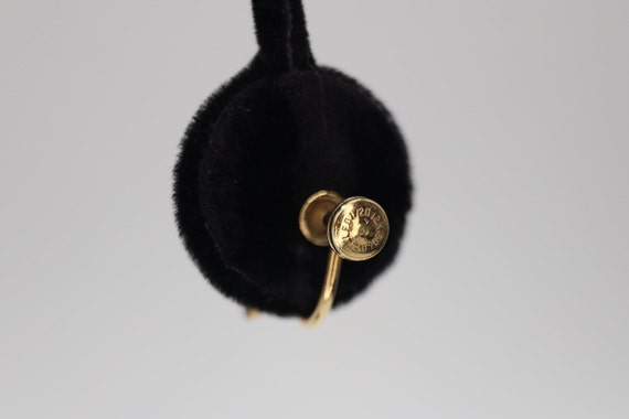 Vintage 12K Faux Pearl Earrings 1/20 Gold Filled … - image 5