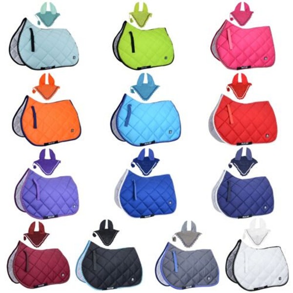 General Saddle Pads With Matching Fly Veil Set (Ship From USA)