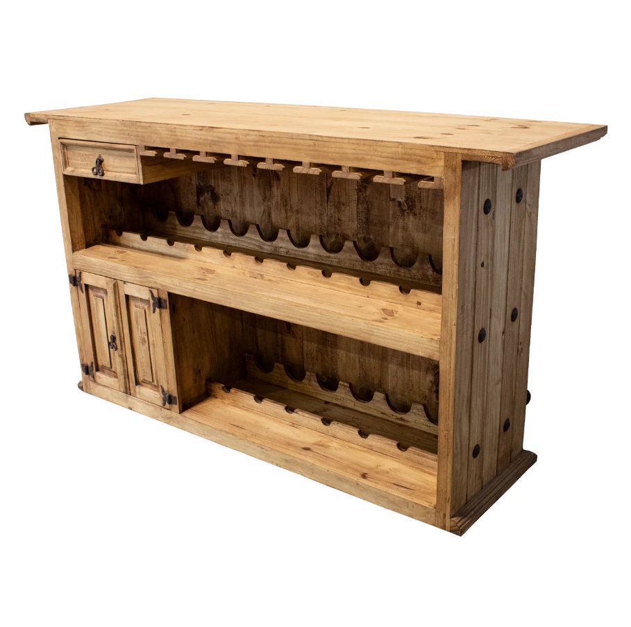 Pine Wood Home Bar Pallet Bars Rustic Counter Bar With Wine Etsy Canada