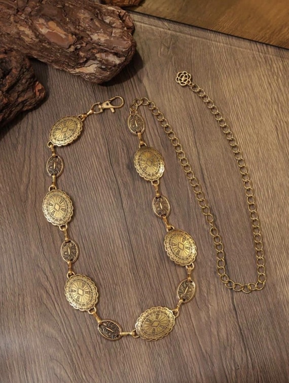 Gold Chain Waist Belt for Women, Adjustable Boho Festival  display picture 1
