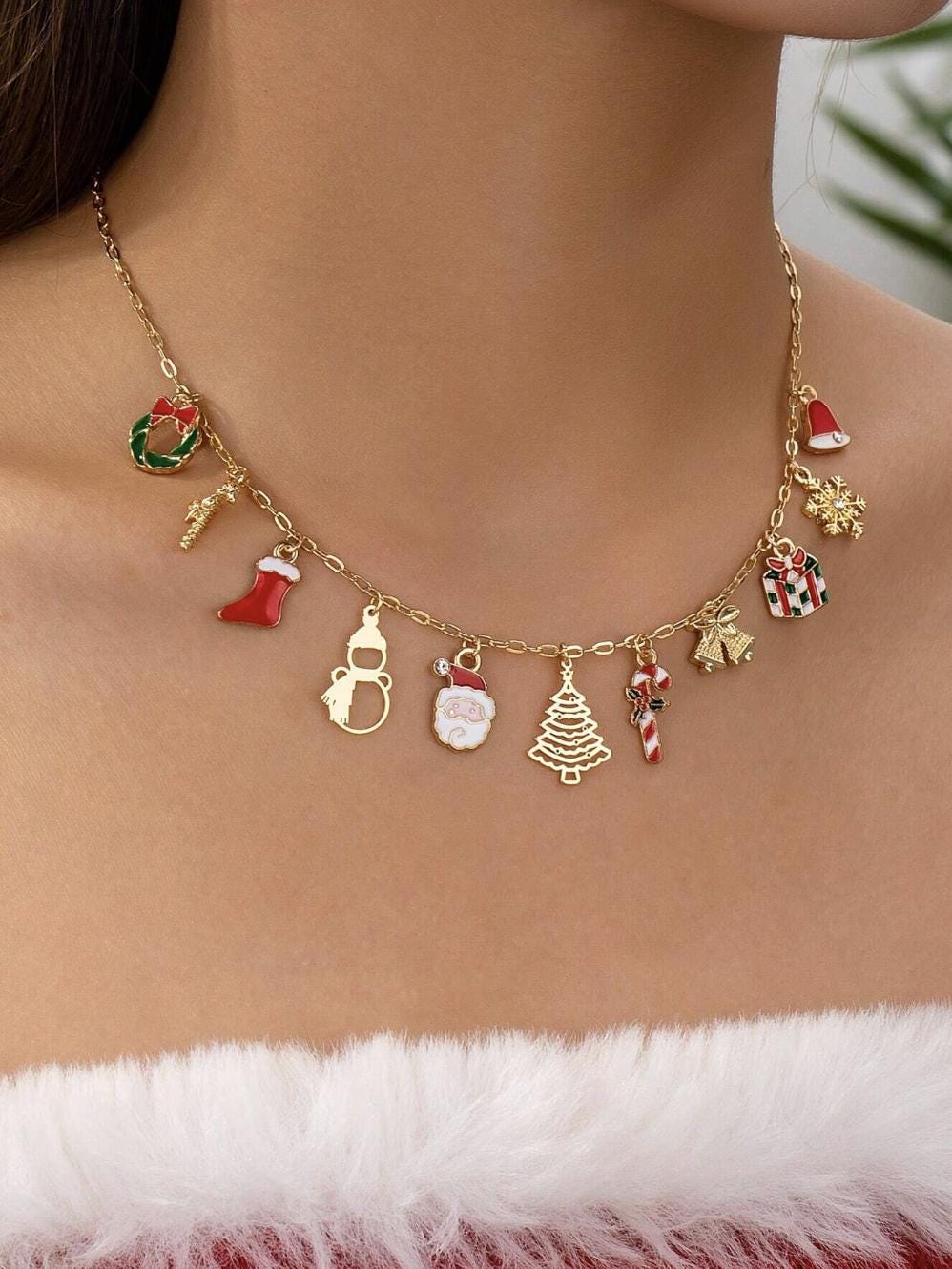 Collana Di Natale - Feste - Natale - Di L Uncinetto Di Anna | Su - Foto 3